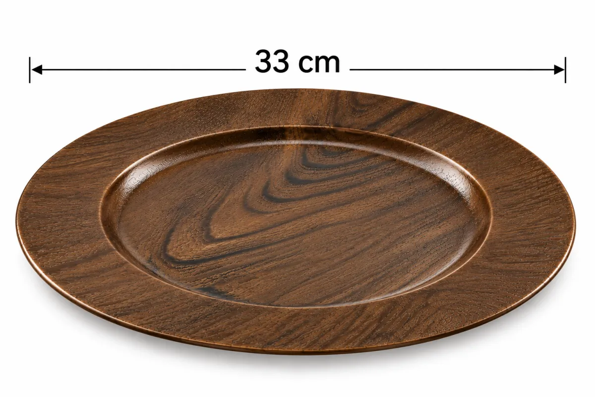 Bajo plato efecto madera - imagen 2