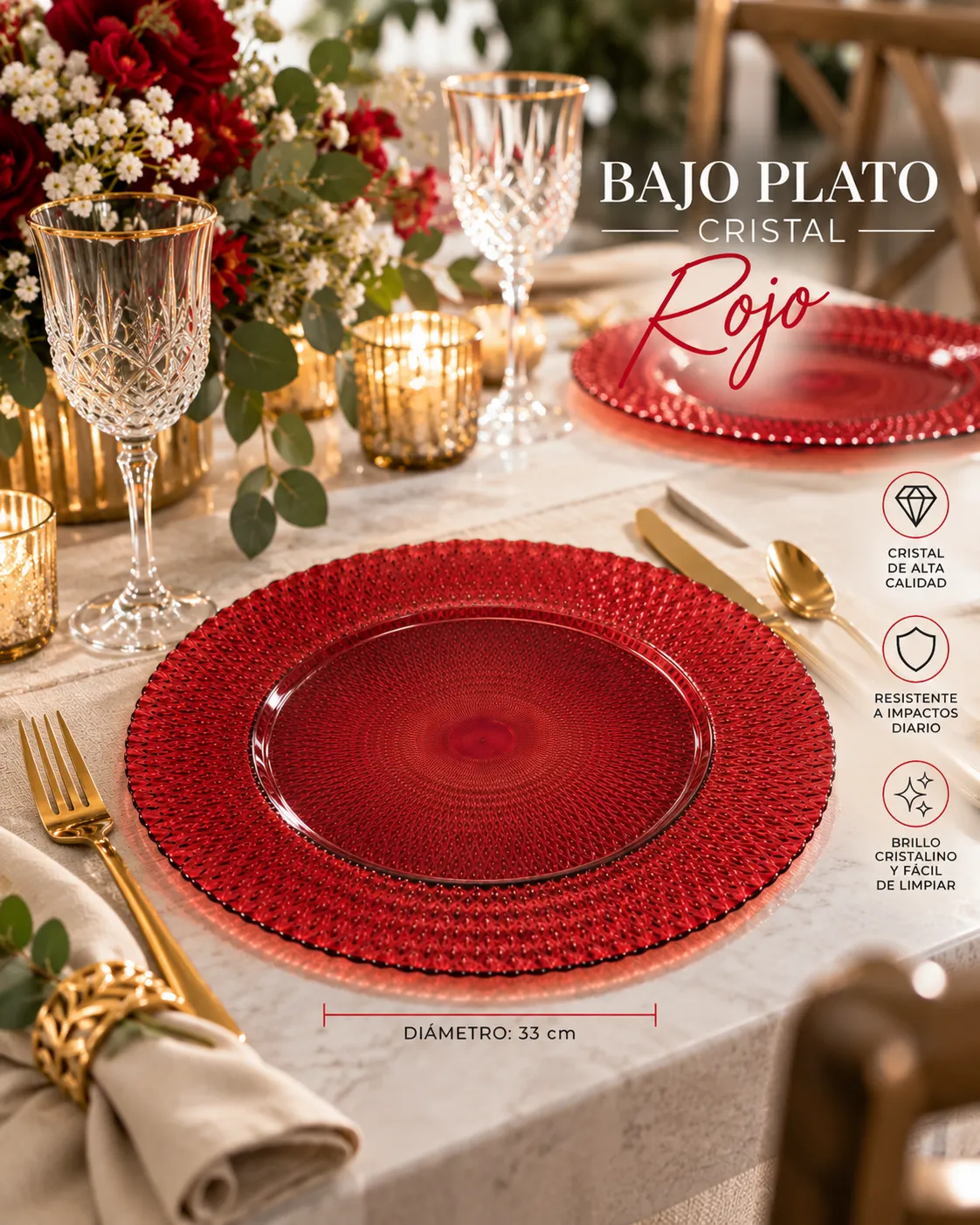 BAJO PLATO ROJO 2 - imagen 3